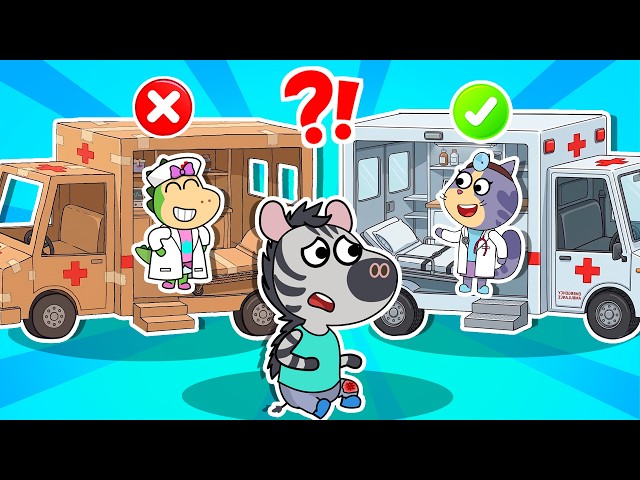 🚑 Sparkle Plays Pretend Doctor 📦 Cardboard Ambulance 🔥 Fire Spike Kids Stories