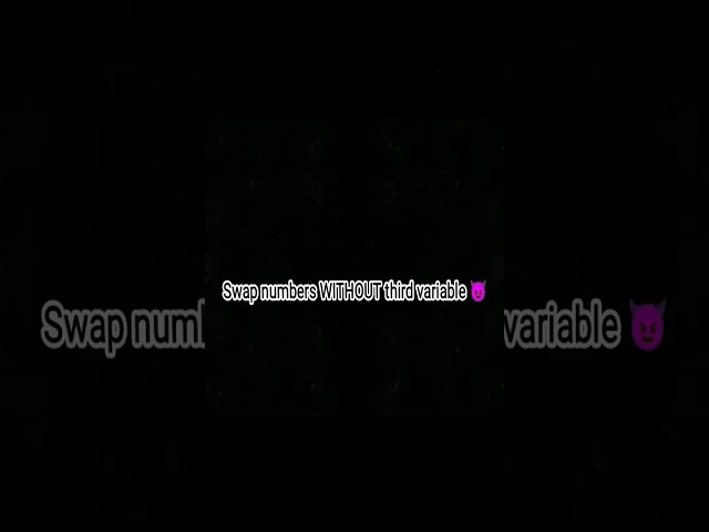 Swap Numbers Like a Pro #coding #javatricks #bitwise #logic #shorts