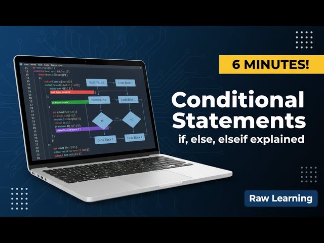 Conditional Statements in 6 Minutes! (if, else, elseif explained)