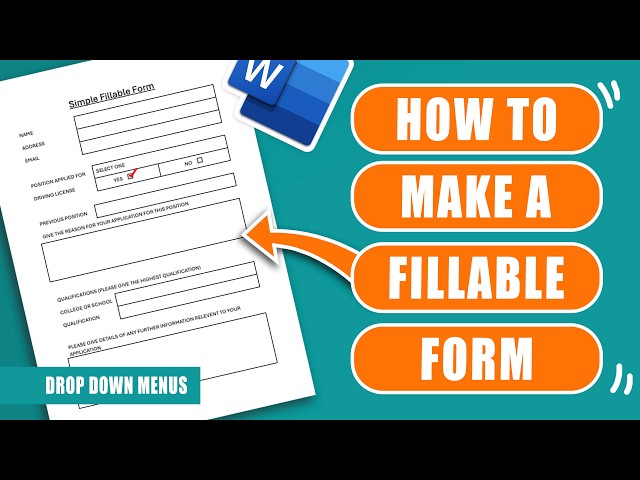 How to make a fillable form in MS Word
