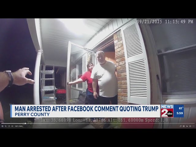 Man arrested after Facebook comment quoting President Trump