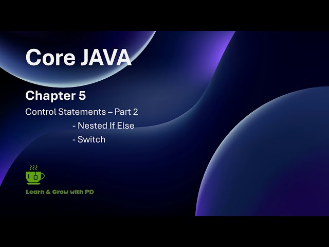 “Java for Beginners: Control Statements- Part 2”