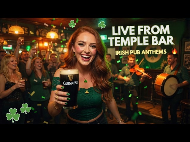🍀 3 Hour Irish Pub Party Music LIVE FROM TEMPLE BAR | Celtic Drinking Songs & Pub Anthems