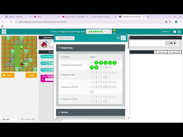 Programming with Angry Birds #3   Express Course 2025   Code org   Google Chrome 2026 03 04 12 49 05