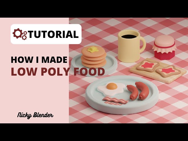 How to make LOW POLY FOOD - Blender 2.92 TUTORIAL