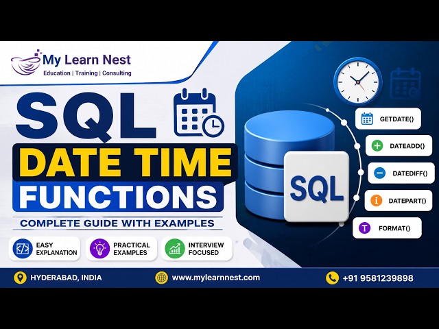SQL Date & Time Functions Explained with Examples | SQL Server Tutorial