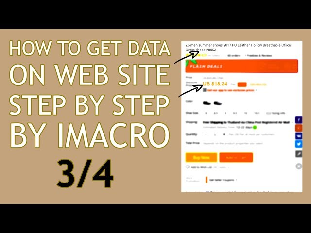 Extracting data from a website using iMacros 3/4