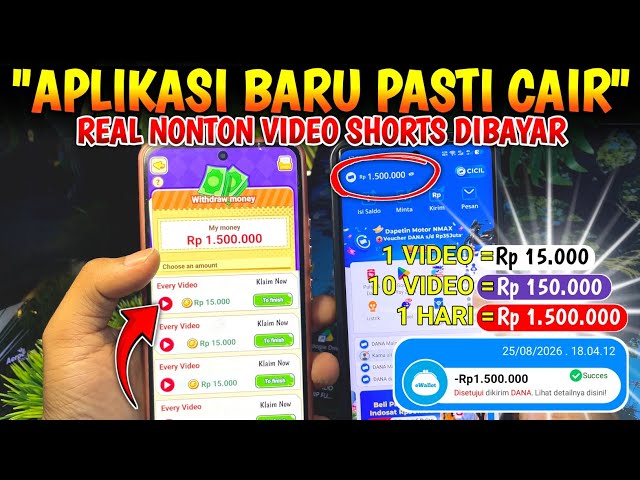 PASTI WORK! Aplikasi Nonton Video Dibayar Dana Terbaru, Apk Penghasil Uang Legit