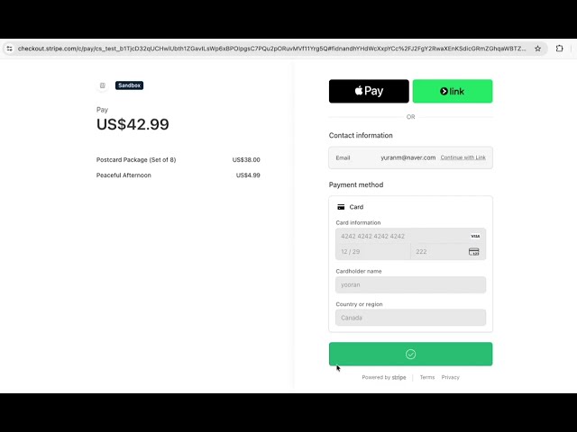 Postcard Store Demo – Stripe Checkout & Order Emails | Next.js + Stripe + AWS SES