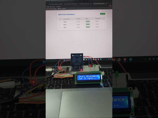 I built an entire Smart Attendance System on a single breadboard ⚡️💳