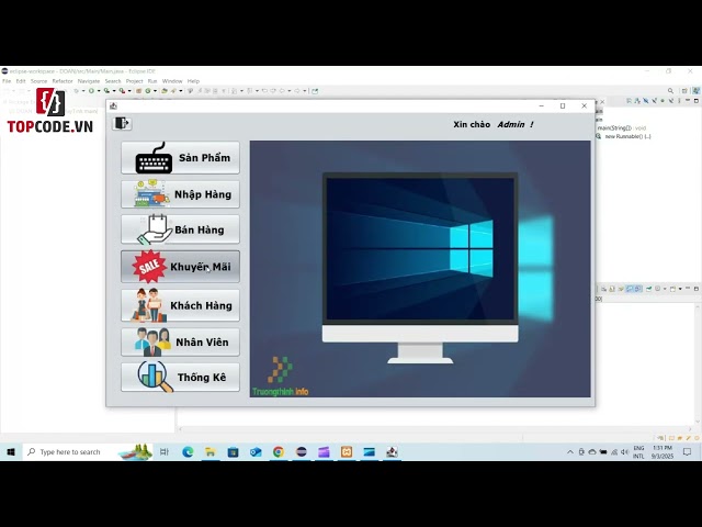 Mã code 44842 App Desktop JavaSwing Quản Lý Cửa Hàng Máy Tính, Build Bằng Eclipse