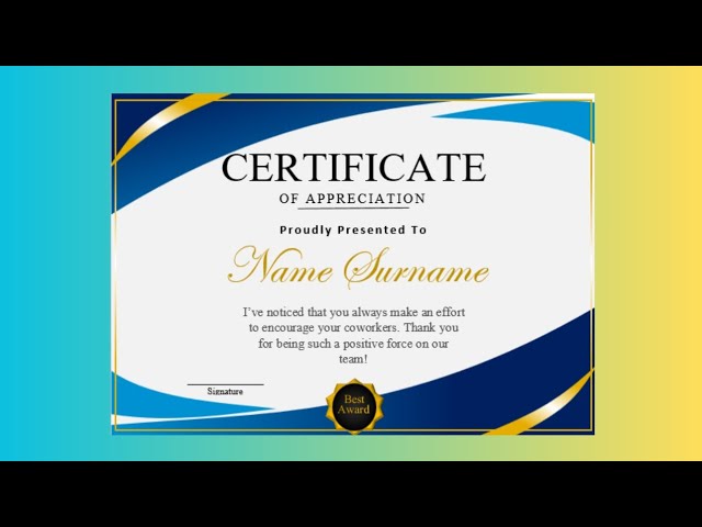 Certificate Design in Microsoft Word | Creative Design