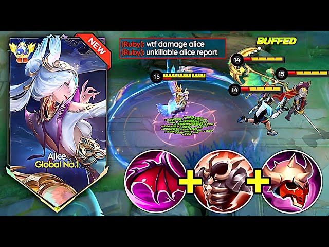 ALICE IS FINALLY OP AGAIN! 😱 INSANE DAMAGE + IMMORTAL SUSTAIN BUILD | MLBB Season 41