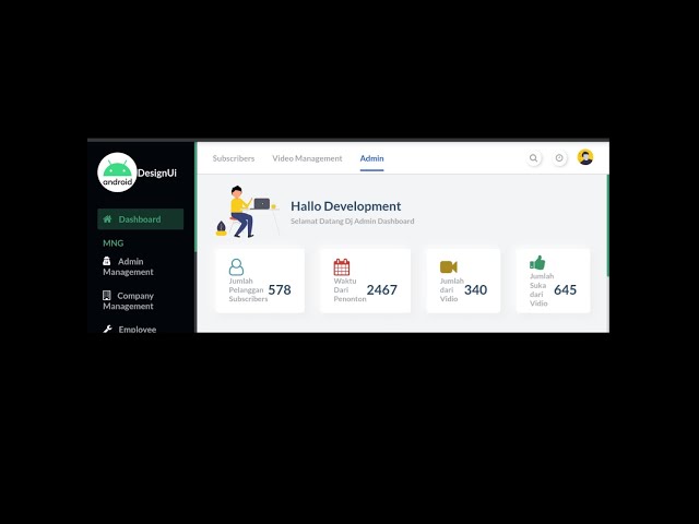 Admin Dashboard With Html Css