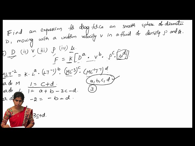 problem on dimensional analysis rayleigh method || ENGINEERING HYDRAULICS