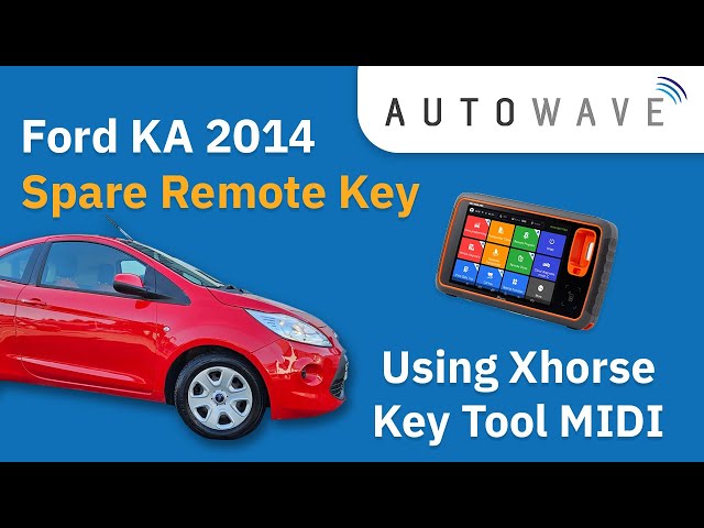 Ford KA 2014 Spare Remote Key Using Xhorse Key Tool MIDI