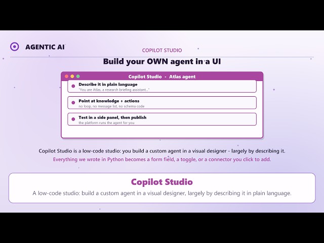 6.5 - GitHub Copilot and Copilot Studio: Low-Code AI Agents Explained