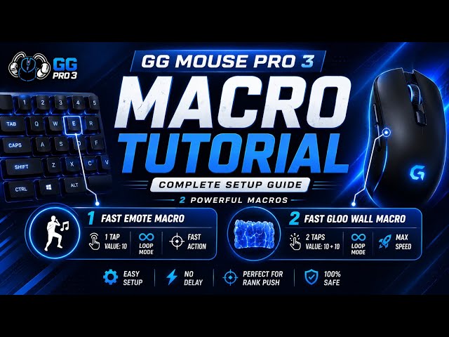 💀 FAST GLOO WALL Like a PC! GG Mouse Pro 3 Macro Tutorial 🔥 keyboardandmouse #keyboardandmousesetup