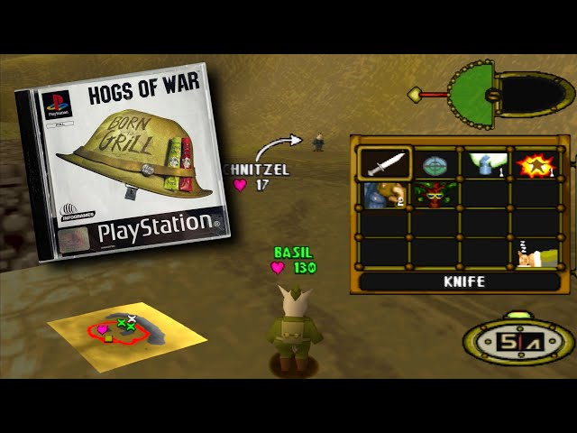 Hogs Of War Review | PS1 | 3D Worms Type