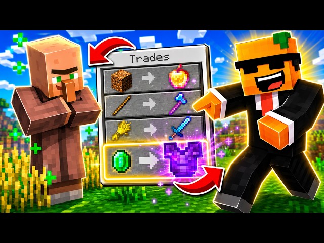 MINECRAFT BUT VILLAGERS DONATE SUPER OP ITEMS..😱🤑