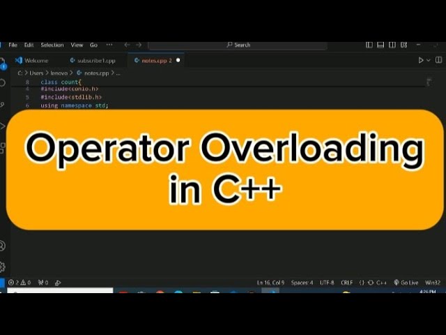 Operator Overloading in C++ | Few Seconds Programming Tutorial