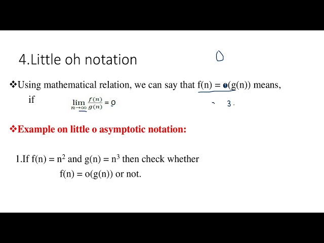 Asymptotic Analysis: Little o and Little omega