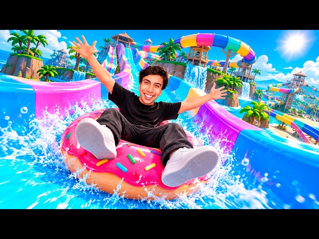 WATER SLIDE PARK IN ROBLOX!🏝️