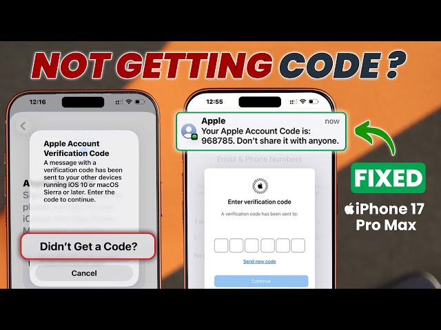 Apple ID Verification Code Not Received on iPhone 17’s | Fix Apple ID 2FA Problem