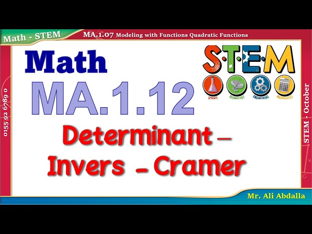Deteminant - Inverse - Cramer