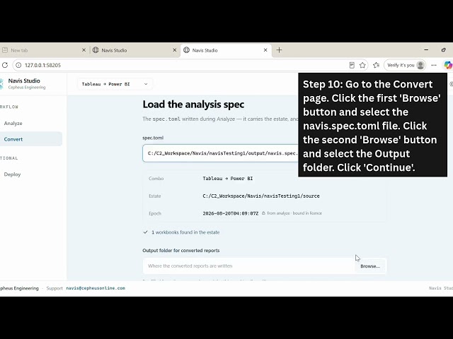 Navis Setup Guide | Tableau to Power BI Conversion Tool