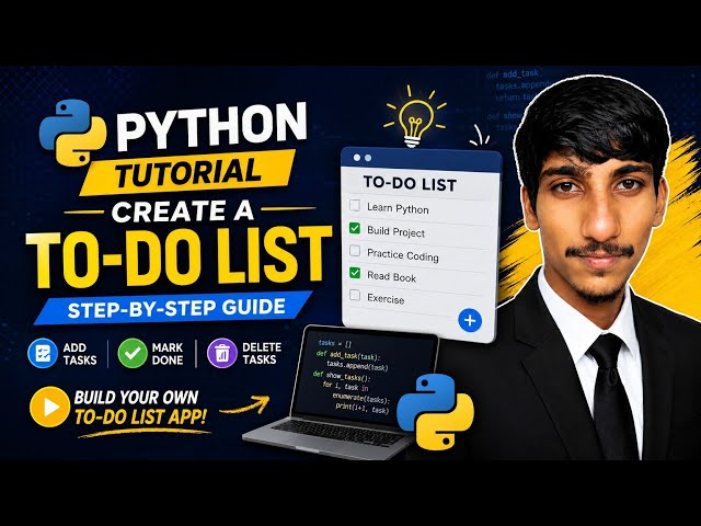 How to Create a To-Do List App in Python | Python Project for Beginners.
