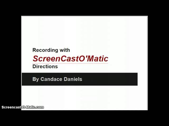 ScreenCastOMatic Example