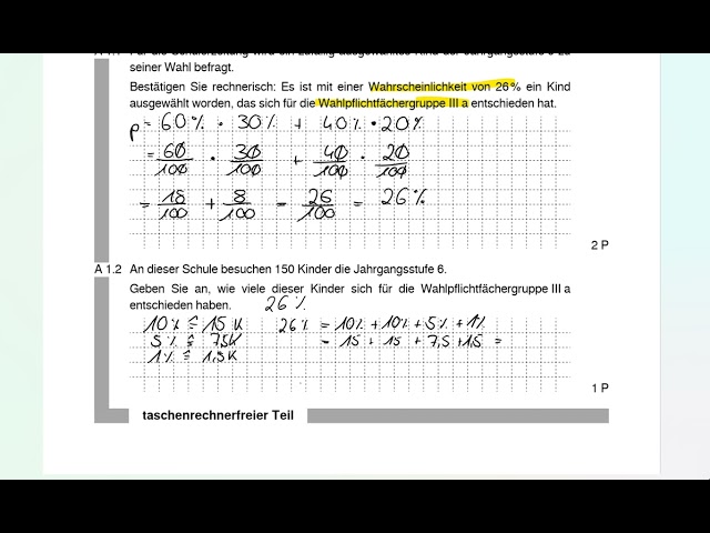 Abschlussprüfung MII - 2025 HT A1.2 - Realschule Bayern