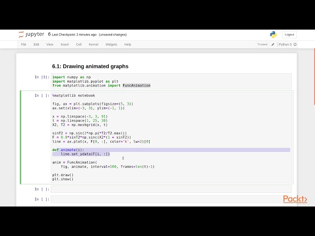Data Visualization Recipes with Python and Matplotlib 3: Drawing Animated Graphs | packtpub.com
