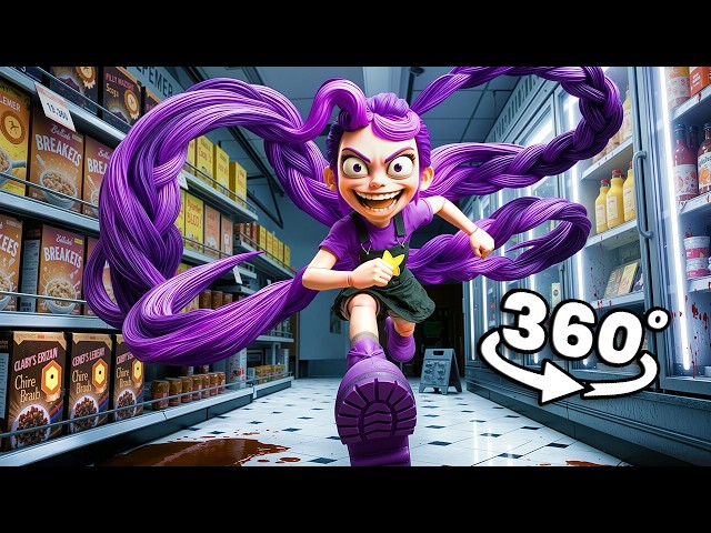 Lily Lovebraids PSYCHO Traps You in Supermarket | Survive or DIE (Scary VR 360° 4K Video)