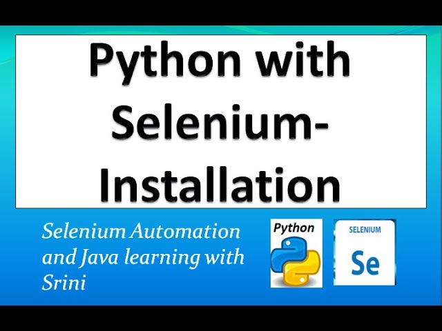 Python with Selenium|Getting started|Installation#Python#Selenium#PythonwithSelenium#PyCharm