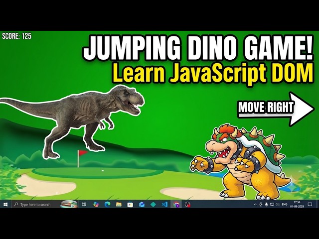 Build a Jumping Dino Game using HTML, CSS, and JavaScript