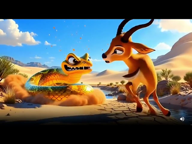 “Python vs Antelope: Desert Survival Battle | 3D Animated Scene” #usa #snake #danger 