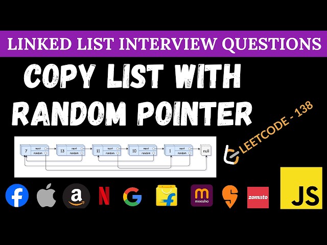 Copy List with Random Pointer - Leetcode 138