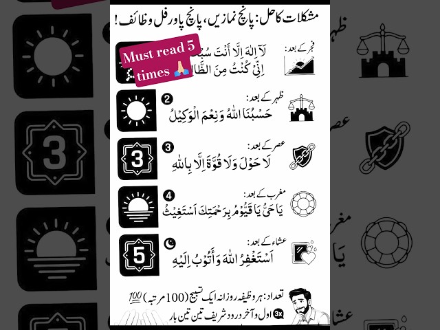 5 Powerful Duas After the 5 Daily Prayers | Solution to Life's Problems