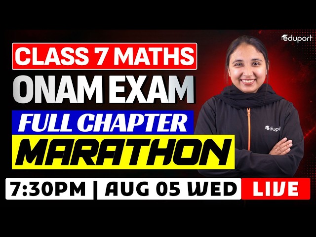 Class 7 | Maths | Onam Exam Full chapter Marathon | Eduport