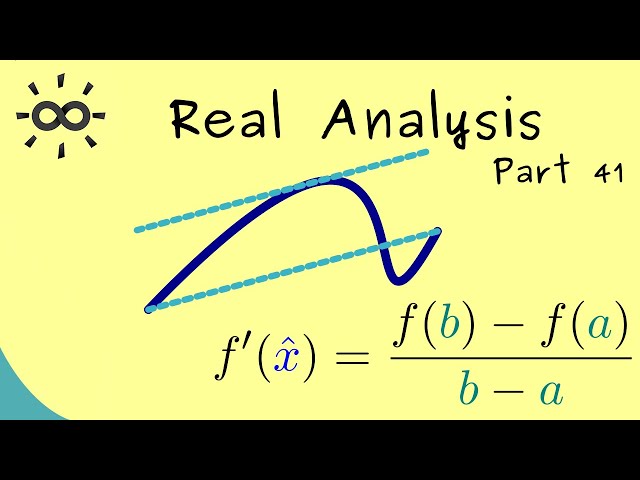 Real Analysis 41 | Mean Value Theorem