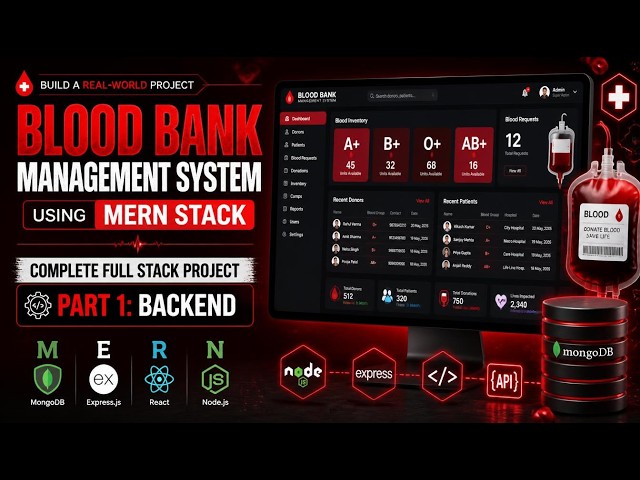 🩸 **Blood Bank Management System Using MERN Stack | Full Stack Web Development Project**