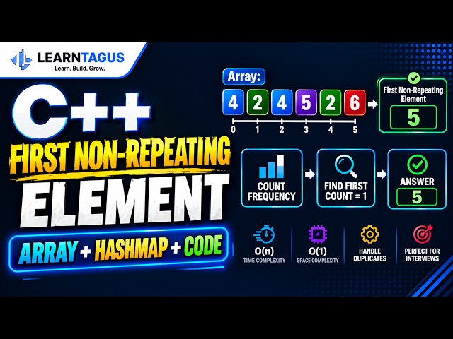 First Non-Repeating Element in Array | C++ | DSA Coding Question