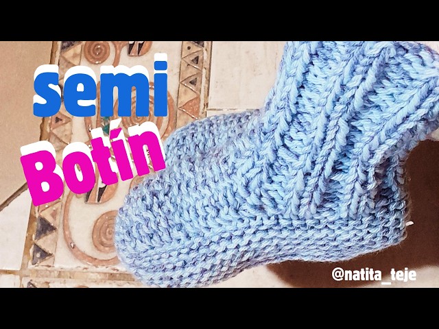 👉Semi-Botín Tejido a Dosagujas | Ideal para Principiantes ¡Sorprendentemente Fácil!