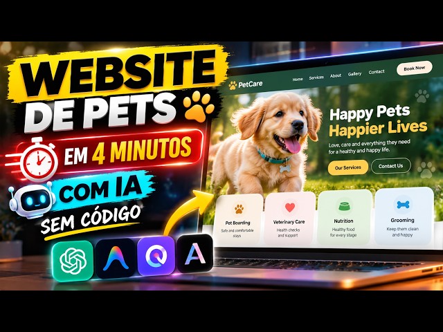 Criei um Site de $500 com IA GRÁTIS em 4 Minutos 🤯 | Sem Programar