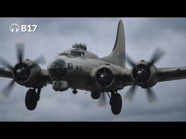 B-17 Bomber Propeller Sounds ✈️ Deep Sleep & Relaxation Ambience