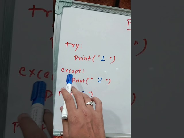 Python Exception Handling Quiz | try except Output Question #python #exceptionhandling