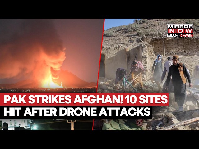 Pakistan Strikes Afghanistan! 10 Sites BOMBED After 8 Drone Attacks At Border Posts | Watch
