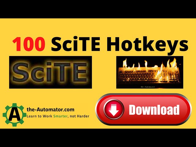 SciTE Hotkeys to print out and memorize